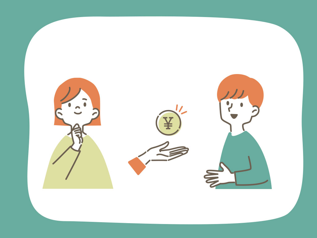 ホームページに料金を載せるか載せないか悩む人のイラスト